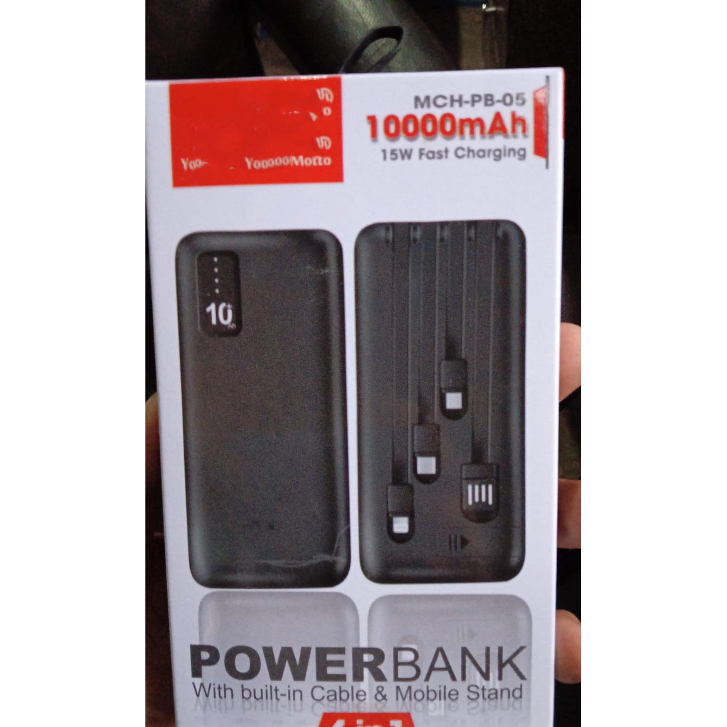 10000mAh, 12W Fast Charging Power Bank with built 4 in 1 USB with Mobile Holder (1 Pc) 10000mAh, 12W Fast Charging Power Bank with built 4 in 1 USB with Mobile Holder (1 Pc)